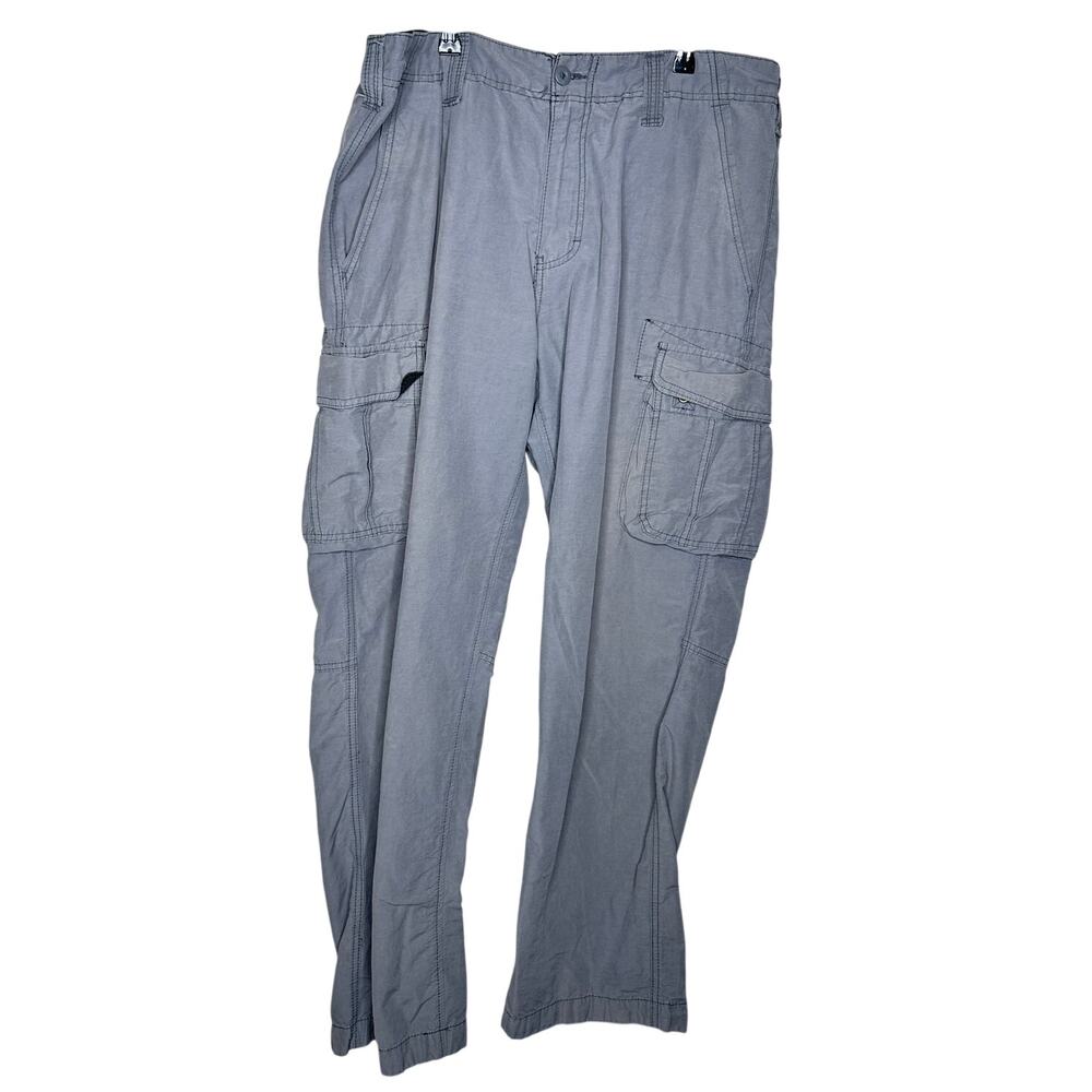 Wearfirst Baggy Cargo Utility Pants Gray Y2K Skater Size 38x32